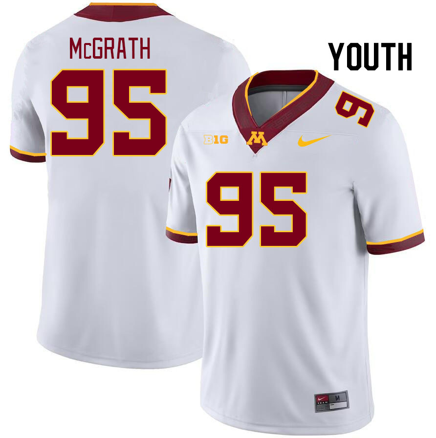 Youth #95 Caleb McGrath Minnesota Golden Gophers College Football Jerseys Stitched Sale-White